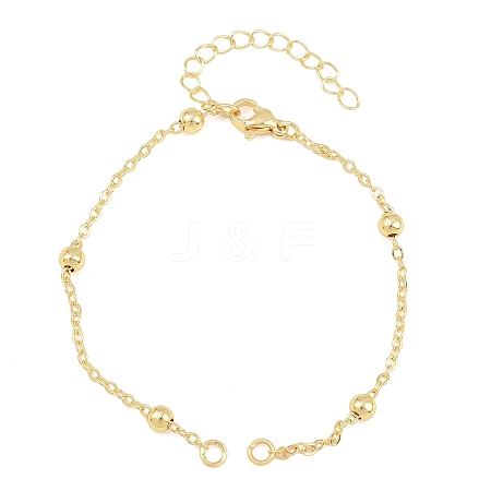 Brass Box Chain Bracelet Making KK-CBADBBF-03G-1
