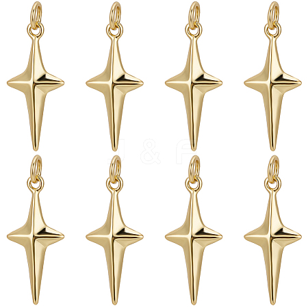 Beebeecraft 10Pcs Brass Pendants ZIRC-BBC0002-29-1