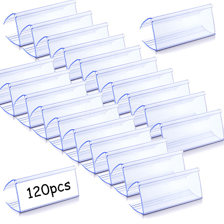 120Pcs Rectangle PVC Price Tag Sign Label Holder FIND-DC0008-51-1