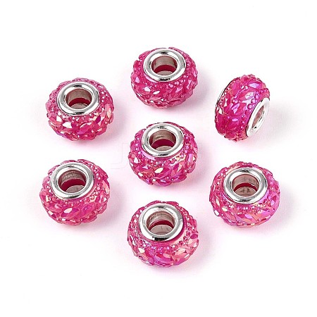 Opaque Resin European Beads RESI-T057-29I-1