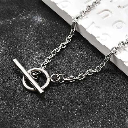 Tarnish Resistant 304 Stainless Steel Cable Chain Necklaces NJEW-JN01471-1