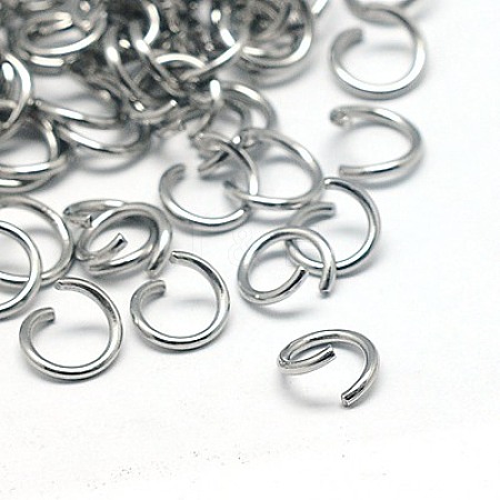 304 Stainless Steel Open Jump Rings A-STAS-E011-4x0.7mm-1