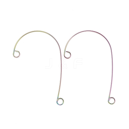 Rainbow Color 316 Stainless Steel Ear Cuff Findings STAS-H148-02M-1