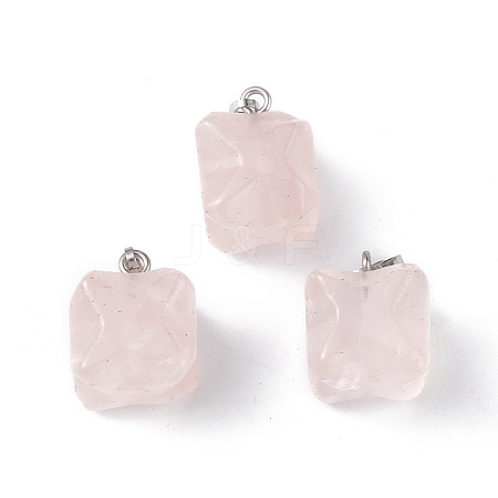 Natural Rose Quartz Pendants G-C002-02J-1