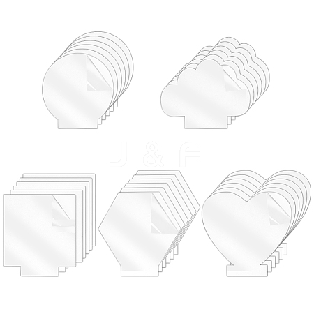 25Pcs 5 Styles Transparency Acrylic Board DIY-OC0015-84-1