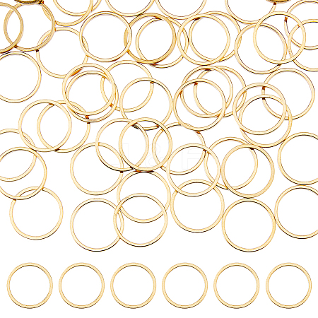 DICOSMETIC 50Pcs 201 Stainless Steel Linking Rings STAS-DC0015-15-1