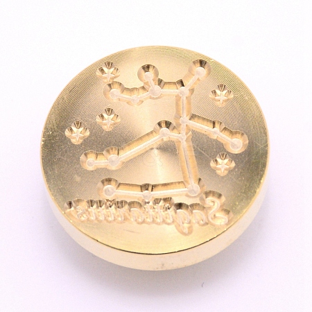 Brass Wax Sealing Stamp Head AJEW-TAC0026-01LG-09-1