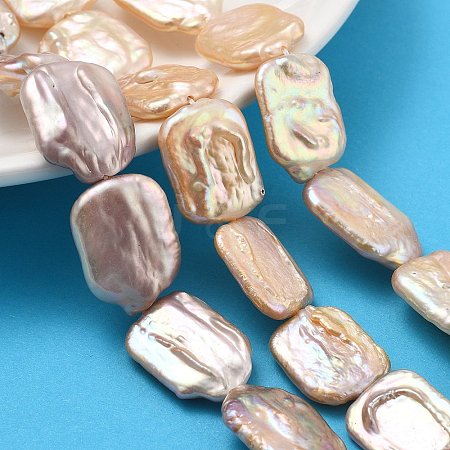 Natural Baroque Keshi Pearl Beads Strands PEAR-P064-01F-05C-1