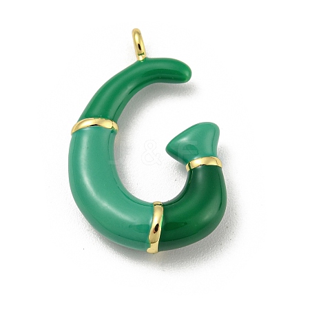 Brass Enamel Pendants KK-E093-03G-G-1