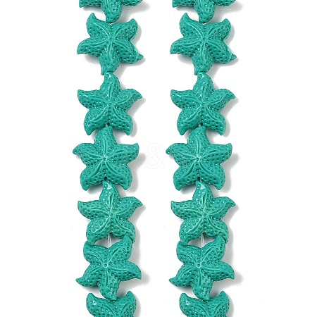 Synthetic Coral Dyed Carved Beads Strands CORA-K009-06C-06-1