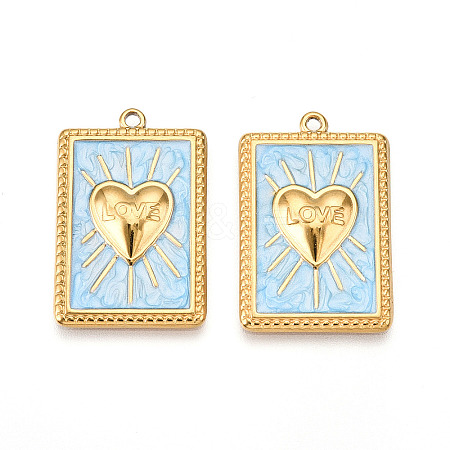 304 Stainless Steel Pendants STAS-N108-26C-G-1