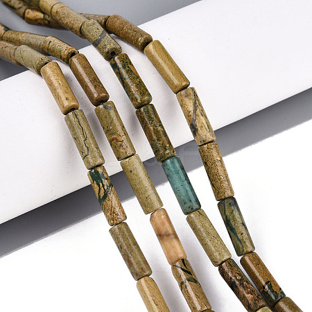 Natural Verdite Stone Beads Strands G-T141-71-1