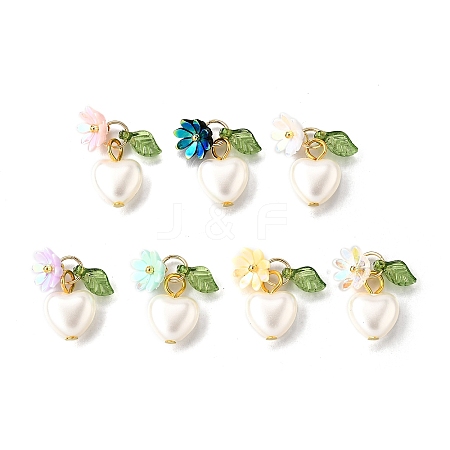 ABS Plastic Imitation Pearl Charms PALLOY-JF04029-1