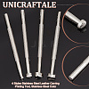 Unicraftale 4Pcs 4 Styles Stainless Steel Leather Carving Printing Tool TOOL-UN0001-41-5