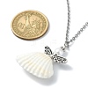Natural Shell Fairy Pendant Necklace NJEW-JN04611-4