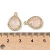 Natural Rose Quartz Faceted Teardrop Pendants G-U028-02G-07-3