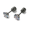 Cubic Zirconia Diamond Stud Earrings EJEW-TAC0015-20B-03-1