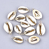 Electroplate Cowrie Shell Pendants SHEL-S266-04A-1