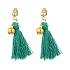 Christmas Tree Tassel Dangle Earrings EJEW-JE06104-1