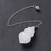 Natural Quartz Crystal Pointed Dowsing Pendulums AJEW-B020-04P-08-3