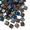 Rainbow Iridescent Printed Opaque Acrylic Beads OACR-D316-01C-03-1