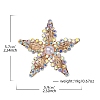 Alloy Rhinestone Brooch for Backpack Clothes PW-WG406B2-01-5