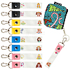 PU Leather & Cotton Name Marker Keychain AJEW-WH0514-019-1