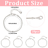 10Pcs Brass European Style Bracelets for Jewelry Making KK-PA0001-20-2
