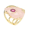 Natural Rose Quartz Cuff Rings GG-CBA5FCC-03G-01-4