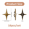 16Pcs Star Alloy Lapel Pins for Backpack Clothes JEWB-FH0002-96AB-2