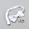 Polyester Pocket Towel Accessories & Bowknot Ties & Iron Cuffinks Sets AJEW-WH20007-78E-2