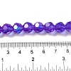 Electroplate Transparent Glass Beads Strands EGLA-A035-T10mm-L21-4