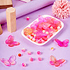 100Pcs 4 Styles Gradient ABS Plastic Imitation Pearl Beads & Transparent Acrylic Beads Sets KY-TA0001-31-5