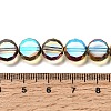 Electroplated Transparent Glass Beads Strands GL-CBA98F0-06C-01-4