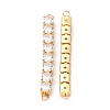 Brass Clear Round Cubic Zirconia Links Connectors ZIRC-G170-23A-G-2