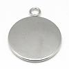 304 Stainless Steel Pendant Cabochon Settings STAS-T008-129-2