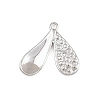 304 Stainless Steel Pendant Rhinestone Settings SA-CBA038A-01A-P-1