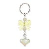 Acrylic Heart with Bowknot Keychains KEYC-JKC00612-04-1