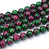 Synthetic Ruby in Zoisite Beads Strands G-F216-6mm-26-1-1