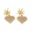 Rack Plating Brass Micro Pave Cubic Zirconia Stud Earrings EJEW-H091-29G-1