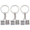 3Pcs Zinc Alloy Keychains KEYC-FH0001-74-1