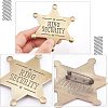 Ring Security Word Badge AJEW-FG0001-94-3