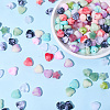 200Pcs 2 Styles Opaque Acrylic Beads OACR-SP0002-11-7
