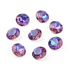 Pointed Back & Back Plated Glass Rhinestone Cabochons RGLA-J012-8mm-001VB-1