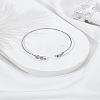 Leaf Alloy Cuff Bangles for Women BJEW-LP0004-29-3