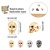 12Pcs 4 Colors Brass Beads FIND-AR0002-34-2