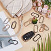 9Pcs 3 Colors Zinc Alloy Spring Gate Rings FIND-OC0013-44-4