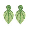 Raffia Stud Dangle Earrings WG204BE-03-1