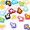 20Pcs 20 Colors Glass Beads Enamel Beads BLOW-TA0001-06-3