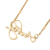 Ion Plating(IP) 304 Stainless Steel Word Audrey Pendant Necklace for Women NJEW-A004-24G-3